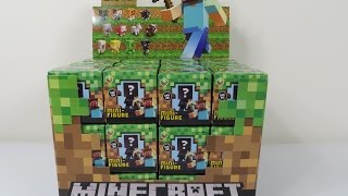 Minecraft Grass Series 1 Blind Box Mini Figures Unboxing Toy Opening Review Creeper Zombie Enderman