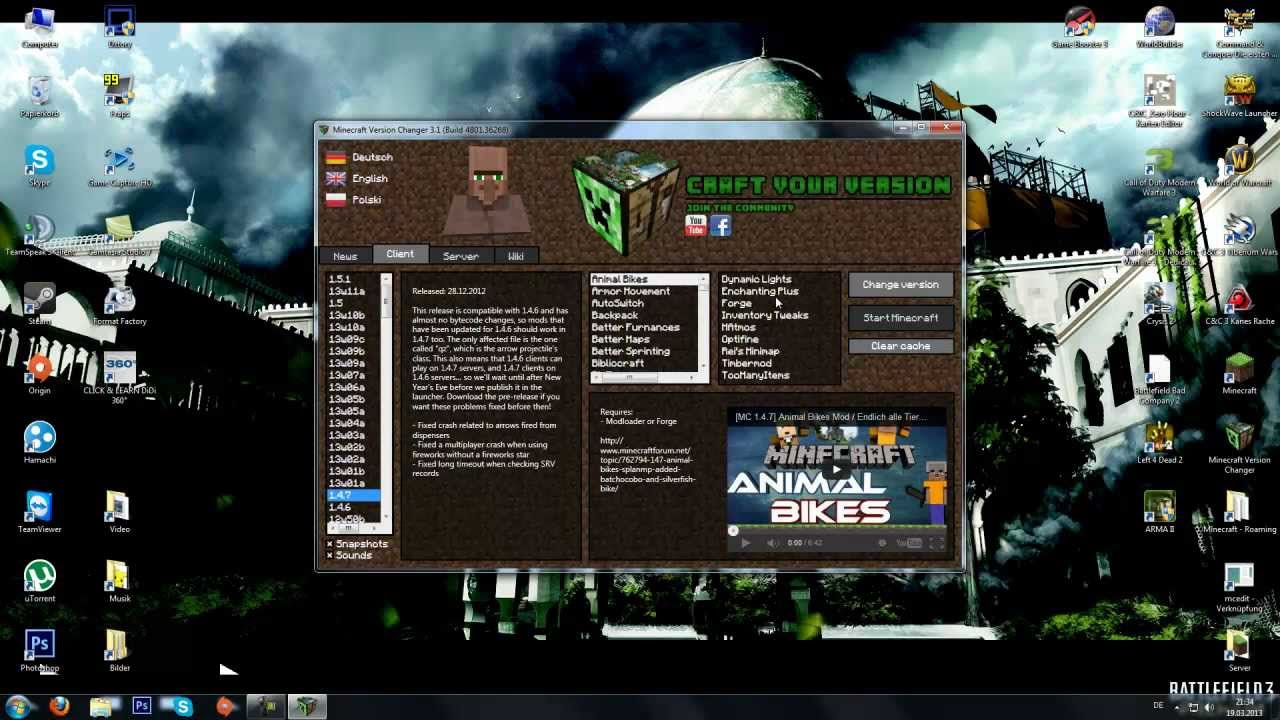 Minecraft Mod Version Chart Minecraft Mod Version Ändern? | Wie ändere ich die Version in Minecraft ...