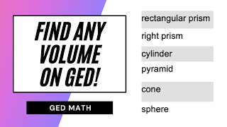 Find ANY Volume on the GED!