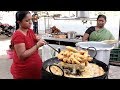Best Hyderabad STREET FOOD Ever | Indian Popular Street Food | Mirchi Bajji Recipe | Telugu Adda