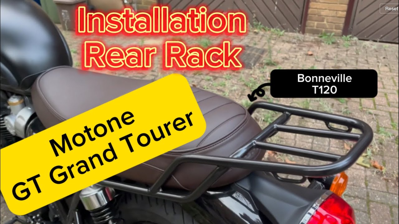 Moto Ne Rear Rack Motone Grand Tourer Rack Installation T120 Triumph - YouTube