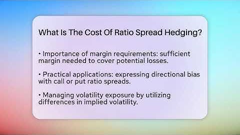 What Is The Cost Of Ratio Spread Hedging? - Stock and Options Playbook