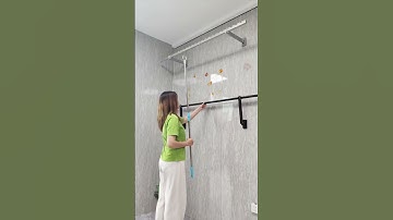 Giá phơi quần áo ban công, dán tường không cần khoan thanh phơi kéo dài #giadungthongminh #smarthome