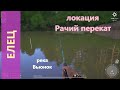 Русская рыбалка 4 - река Вьюнок - Елец у коряг