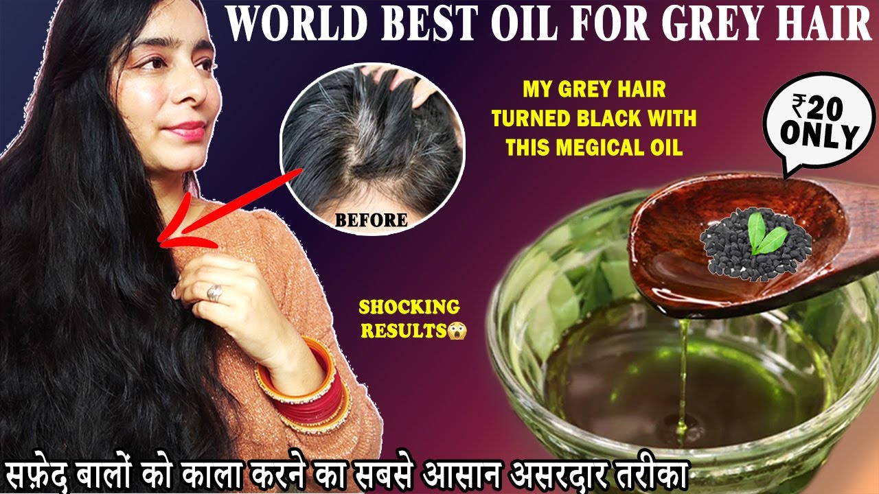 Day 3 7 Days Challenge Reverse Grey Hair Naturally (2023) World Best GREY HAIR OIL 100