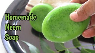 Homemade Neem Soap To Remove ACNE & PIMPLES, Full Body Polishing Soap with Vitamin E