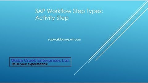 SAP Workflow Activity Step Tutorial