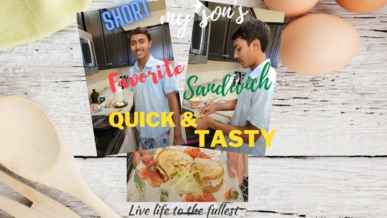 My sons easy egg sandwich hack crispy one pan french toast egg