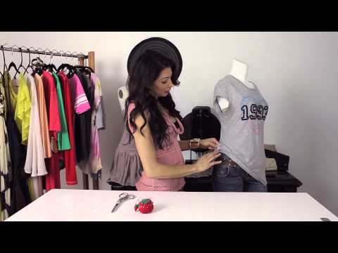 How to Cut & Tie the Side of a Shirt : DIY Shirt Alterations