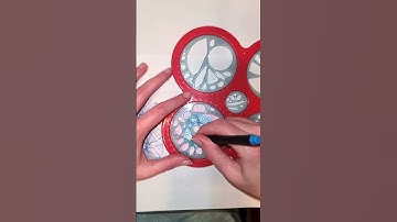 Step gear spirograph with glitter pens multu pattern inscribed #spirograph #asmr #art