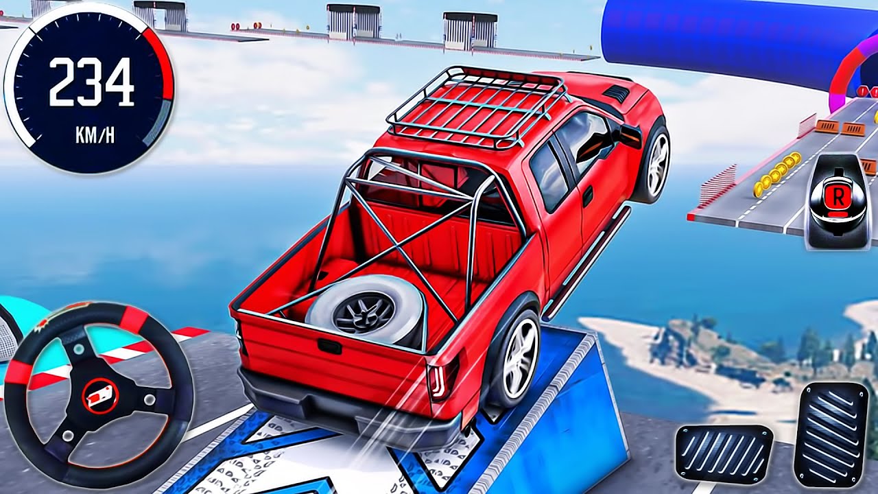 Muscle Car Stunts 3D - Mega Stunt Ramp Simulator - Android GamePlay