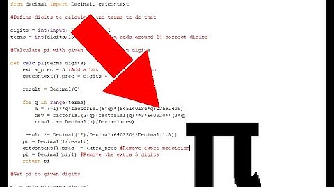 How To Calculate Pi In Python (Chudnovsky Algorithm)