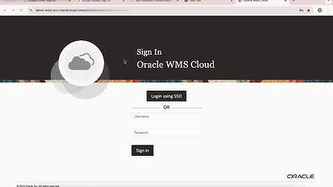 Oracle WMS Cloud Login