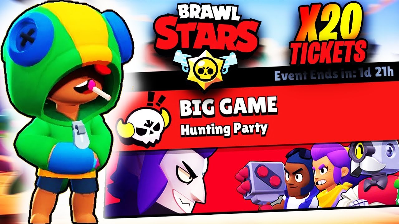 Leon Vs Big Brawler Big Game Hunting Party Mod Nou Brawl Stars Youtube
