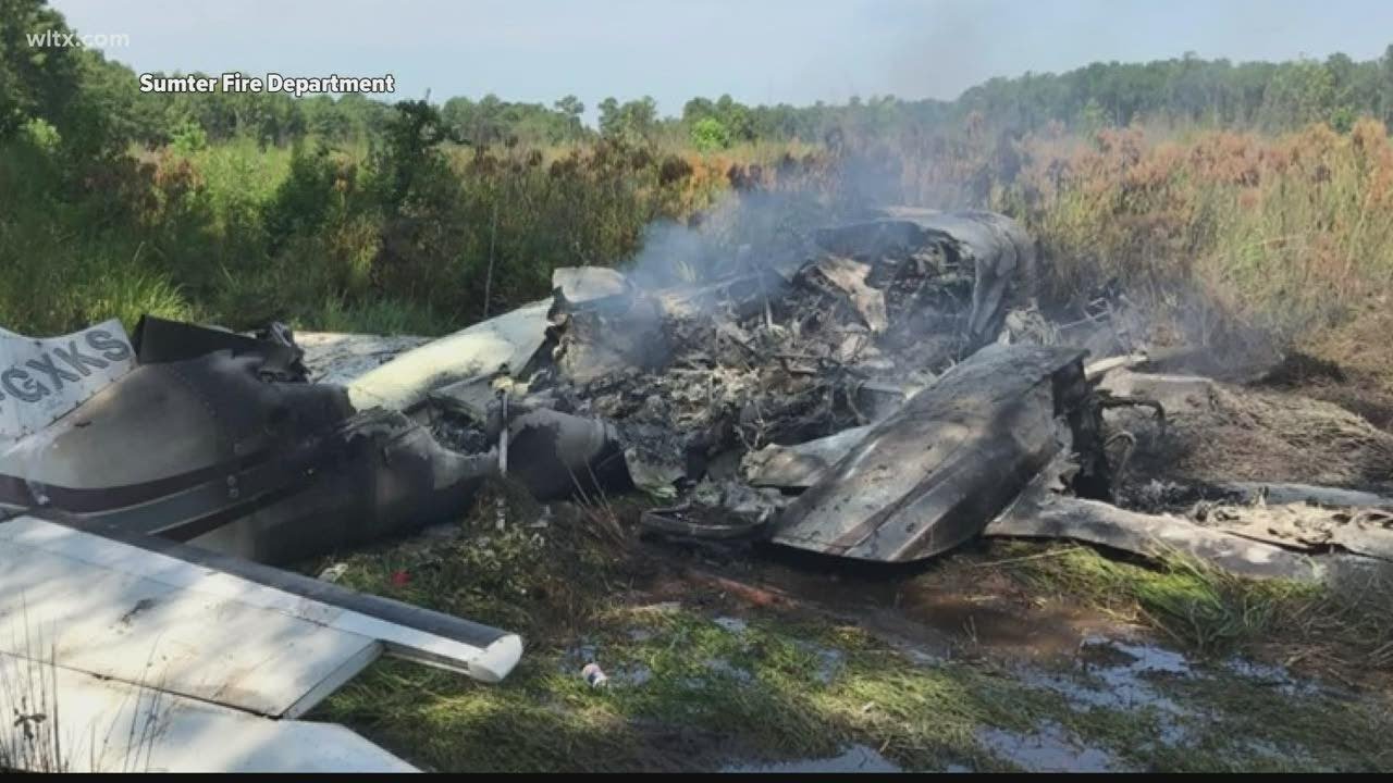 Two transported to hospital after plane crash in Sumter - YouTube
