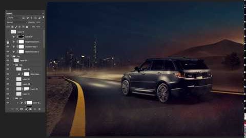 Range Rover Composite: Photoshop Layers walk through