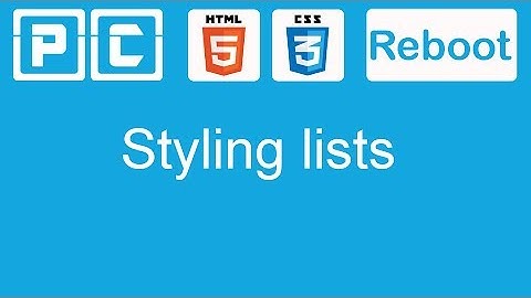 HTML5 and CSS3 beginners tutorial 28 - styling lists