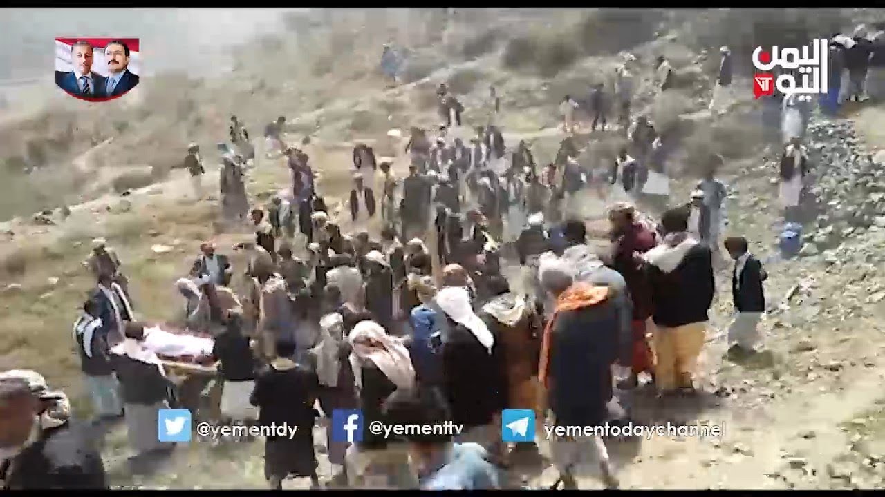 حجة - تشييع جثمان الشهيد البطل حمود خاتم وقبائل حجور تحطم كبرياء الحوثي