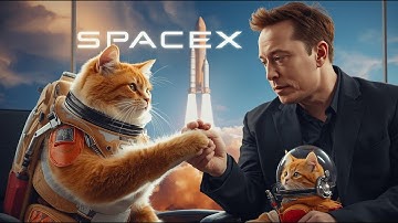 Mama kat en kitten bezoeken SpaceX 🚀 Ontmoet Elon Musk en reis naar de ruimte 🌌 | Verhaal van Gin...