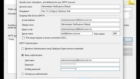 Configurar MSSQL Database Mail | Envio de correos