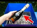 CHAMPAGNE SHREDDING EXPERIMENT! 100K SUBSCRIBERS SPECIAL | GOJZER