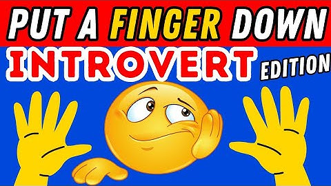 Put A Finger Down If Introvert Edition 👀🥴 | Put A Finger Down If Quiz TikTok @Pointandprove