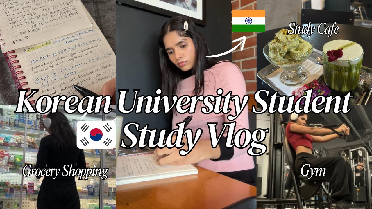 🇰🇷🎬Study Routine as an Indian Student in Korea 🇮🇳|Productive Day Vlog #study #korea #indian 