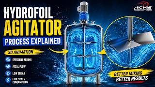 Hydrofoil Agitator Process Animation | Mixing Flow Explained in 3D | Acme Process Systems