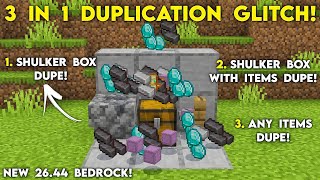 BEST 26.40 DUPLICATION GLITCH in Minecraft Bedrock! (3 in 1)