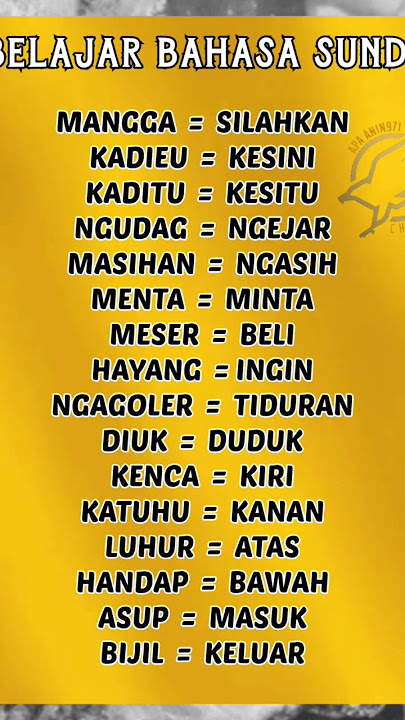 LEARN SUNDA-INDONESIAN LANGUAGE PART 1‼️What version is Anin 971