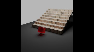 satisfying jelly box falling 3d animation