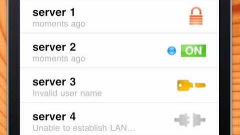 Updated server list screen in IPMI touch 1.4