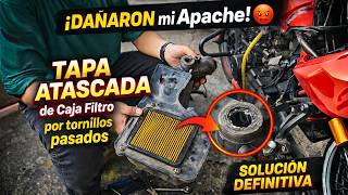 "¡DAÑARON mi Apache!" 😡 Tapa ATASCADA de Caja Filtro por tornillos pasados | Solución Definitiva