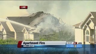Firefighters battle apartment fire in Bellevue