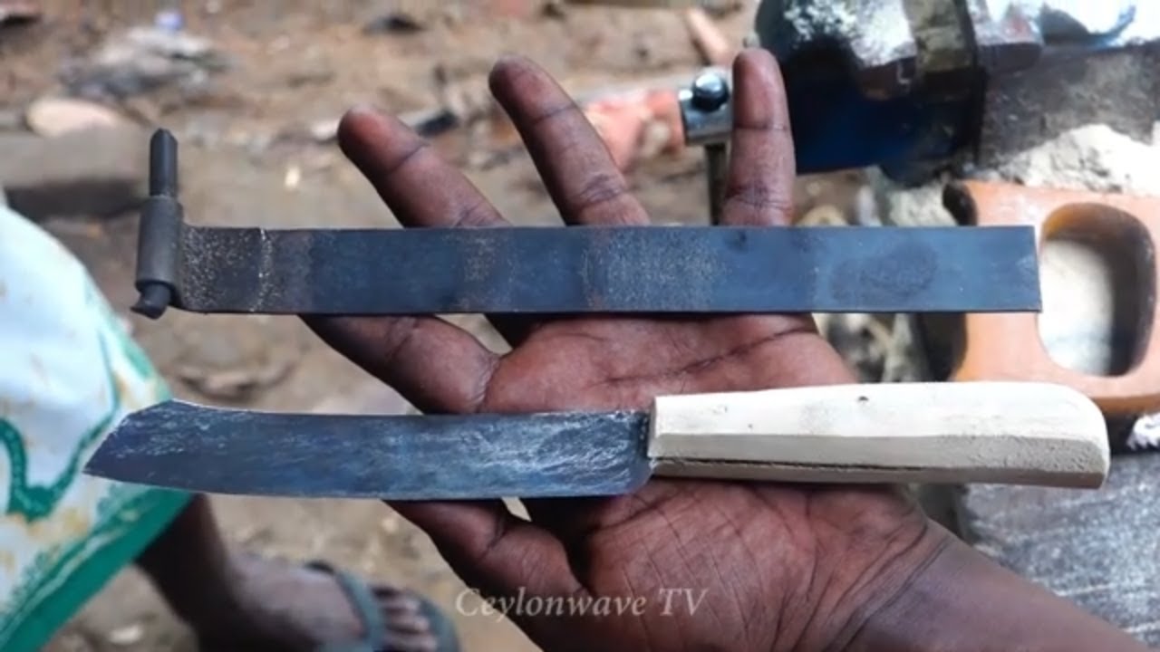 Village Blacksmith | Making a Traditional Spring Steel Knife || Village life in Sri Lanka || EP 05