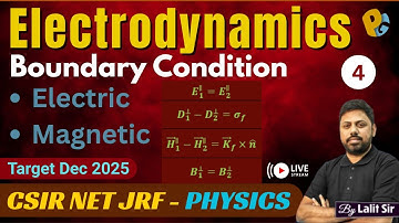 Boundary Conditions of Electric & Magnetic Fields | Lec 04 | Electrodynamics | CSIR NET DEC 2025