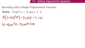 Rewriting with a Single Trigonometric Function Ex 2