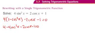 Rewriting with a Single Trigonometric Function Ex 2