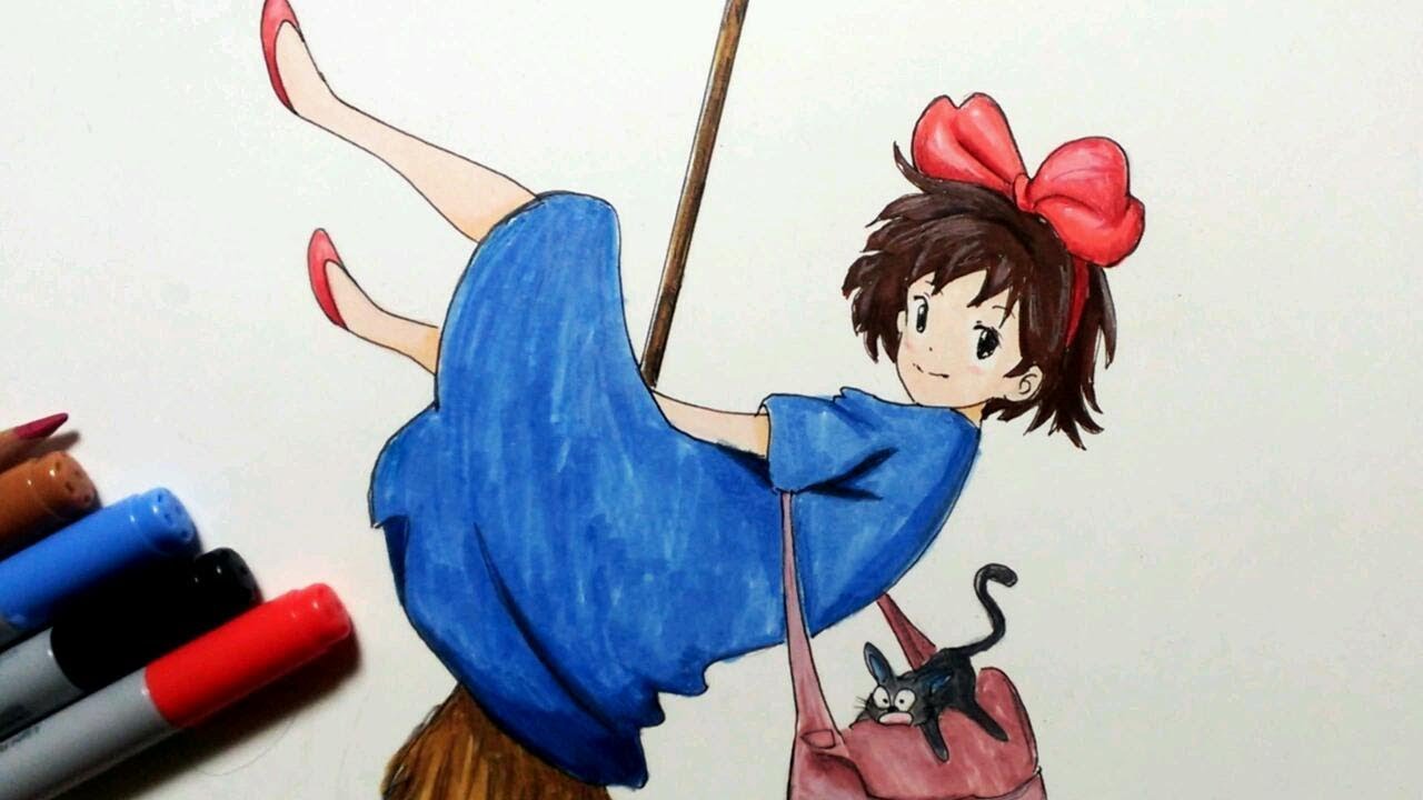 魔女の宅急 便キキを描いてみた コピック Kiki S Delivery Service Drawing Youtube