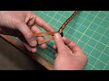 Round Braiding Leather Keychain- Brass and Blade Workshop