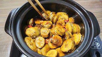 Chuối Xanh Kho Cách này  Mềm Dẻo Ăn Cơm Rất Hao Món Chay Tại Nhà