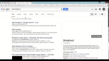 Play Atari Breakout on Google Images