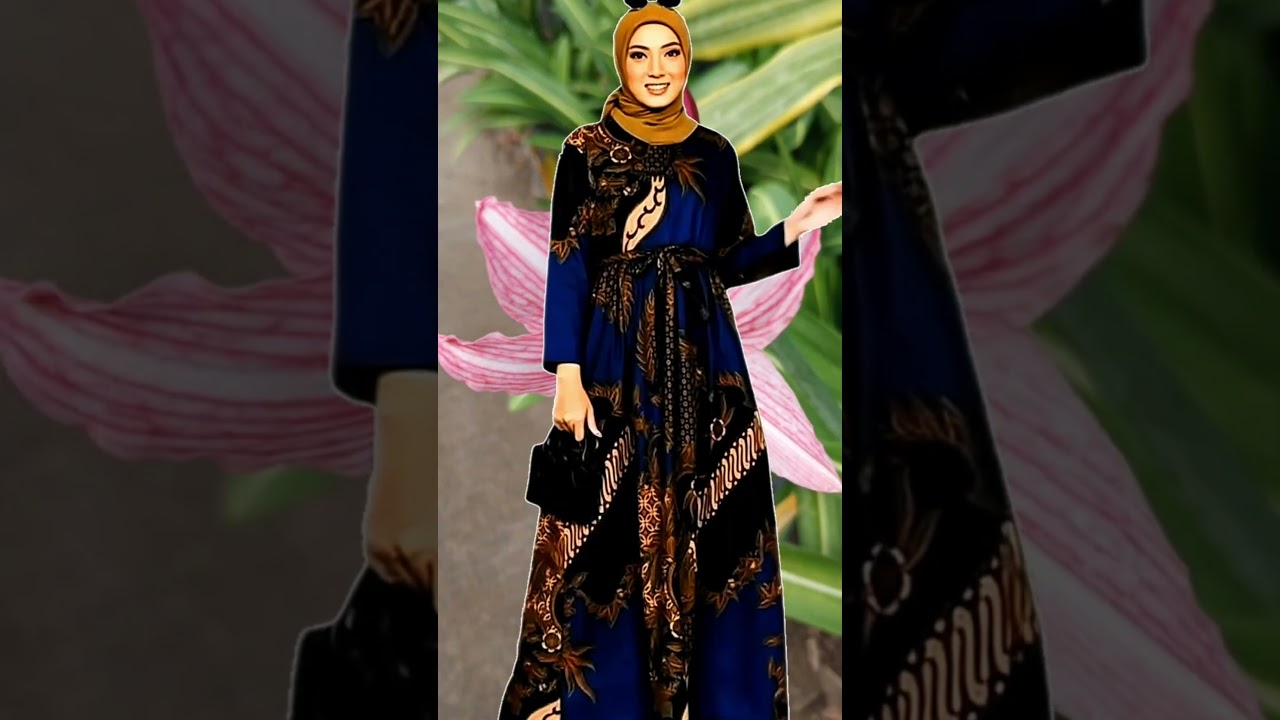 Gamis batik murah, adem & elegan dipakai seharian 