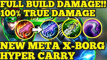 X-BORG HYPER CARRY DAMAGENYA GA MASUK AKAL | BUILD X-BORG TERSAKIT | GAMEPLAY X-BORG TOP GLOBAL