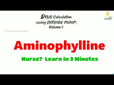 Drug calculation for Nurses : Injection Aminophylline using syringe pump.