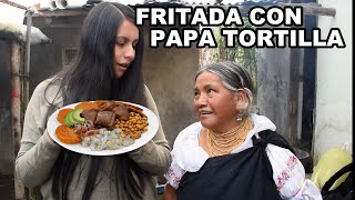 Preparando una rica FRITADA con papa tortilla - MAMÁ JOSEFA