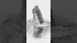 Antarctica Humpback Whale - Graphite Drawing - Nature Art - Ocean Art - Whale Art  #shorts