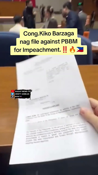 Cong.Kiko Barzaga file BBM for impeachment #kikobarzaga #news