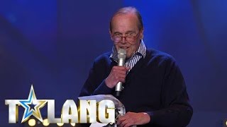 75-åriga Anders Nielsen får Bard att lämna scenen i Talang 2017 - Talang (TV4)