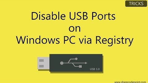 How to Disable USB Ports on Windows PC via Registry : Share Code Point Tricks